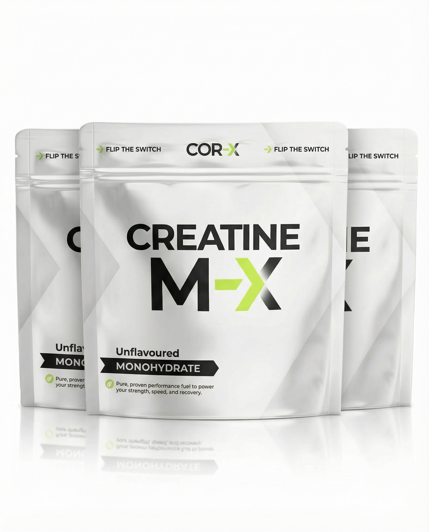 COR-X Creatine M-X 3-pack bez príchute kreatín monohydrát výhodné balenie