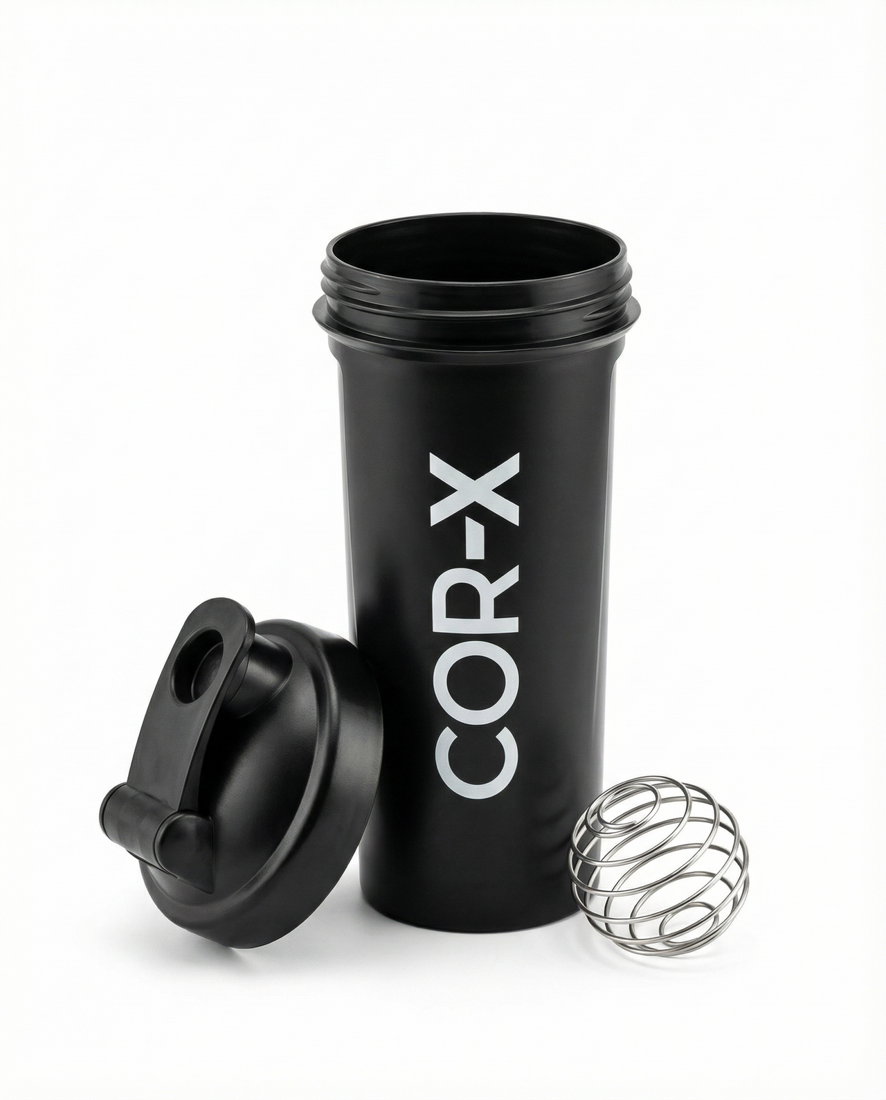 COR-X Flip the Switch šejker otvorený s miešacou guľôčkou vnútro