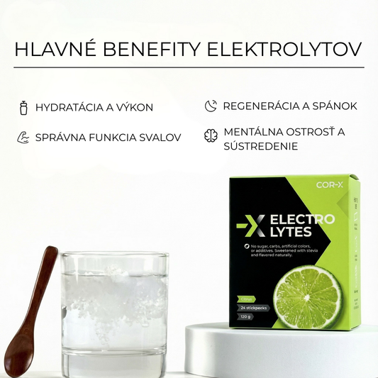 COR-X X-Electrolytes výhody grafika elektrolyty výkon