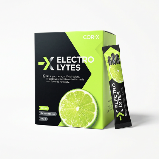 COR-X X-Electrolytes Citrus elektrolyty bez cukru 24 sachetov balenie