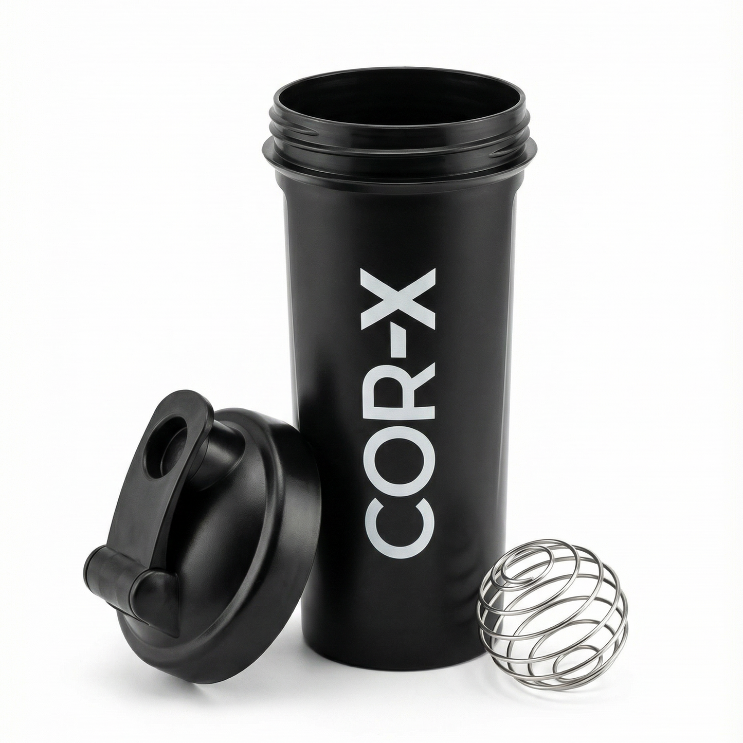 COR-X Flip the Switch šejker otvorený s miešacou guľôčkou vnútro