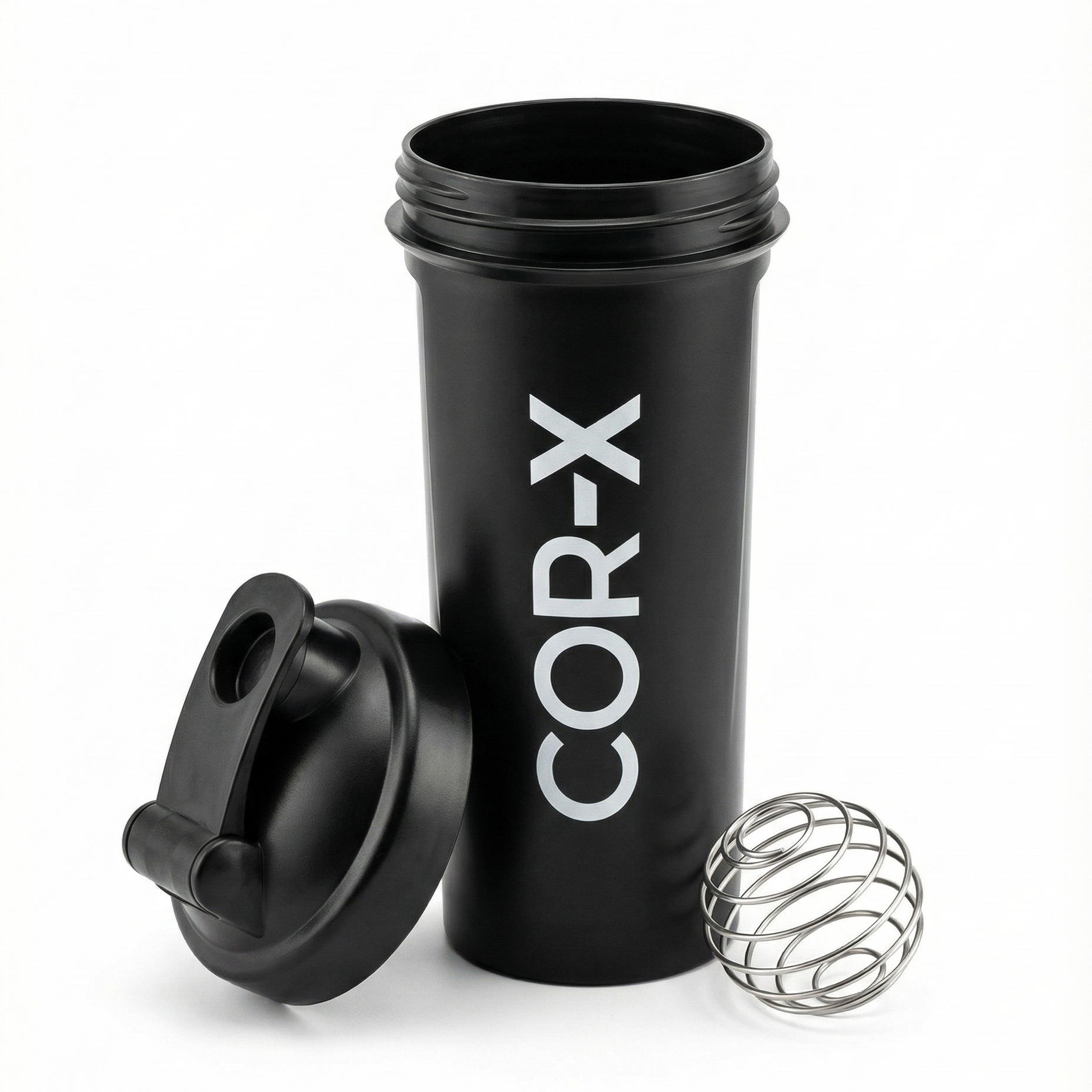 COR-X Flip the Switch šejker otvorený s miešacou guľôčkou vnútro