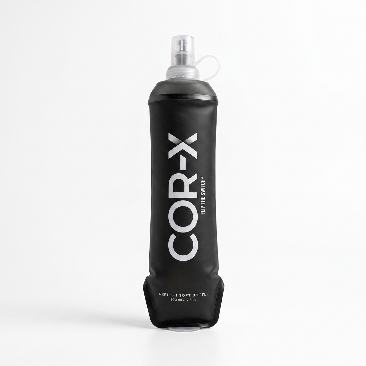 COR-X športová mäkká fľaša soft flask 500ml na beh a tréning, čierna farba