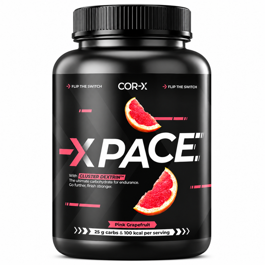 COR-X X-PACE Ružový Grep sacharidové palivo s elektrolytmi 560 g balenie